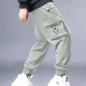 Jump Cuts  Men Relaxed Grey Polyester Trousers